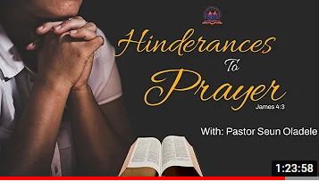 Hindrances To Prayer B